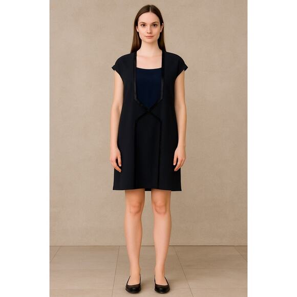 B64 The Row Square Neck Mini Dress 4 Quiet Luxury Old Money Career First Lady - Picture 1 of 10